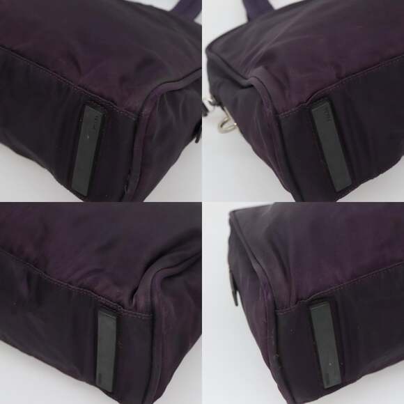 PRADA Hand Bag Nylon Purple Silver - Picture 10 of 12